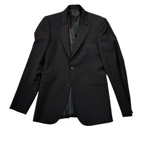 Costume National Homme Black Pinstripe Wool Suit